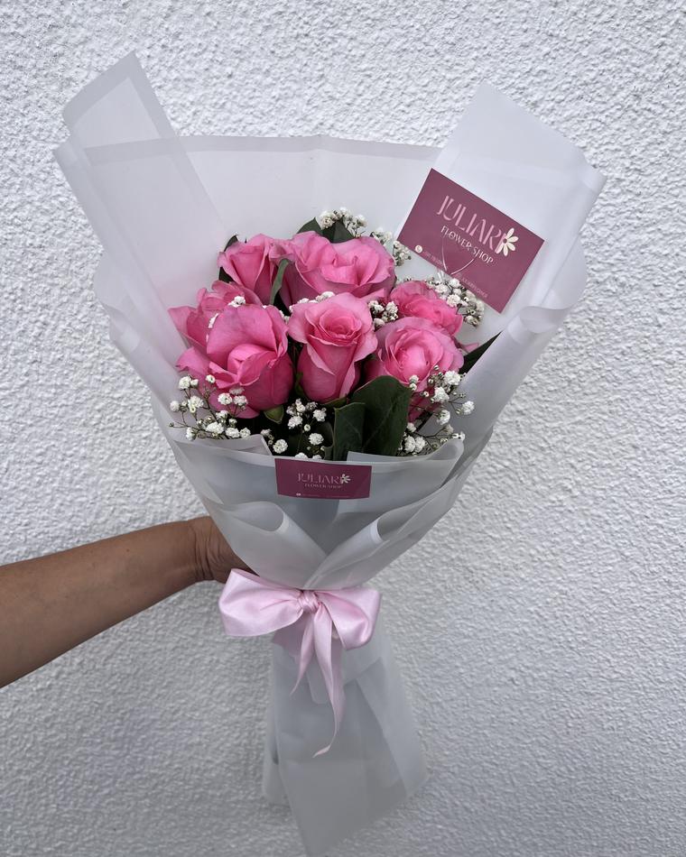 Petit Pink Bouquet, ramo chico de rosas rosadas
