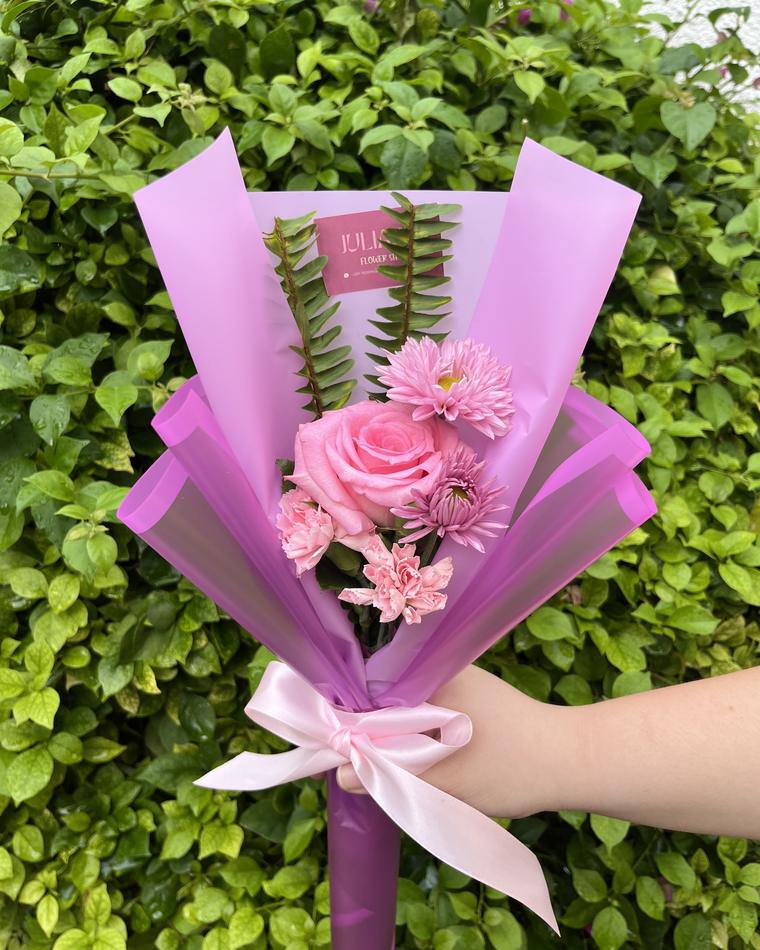 Pretty Bouquet, ramo pequeño en tonos rosa y lila
